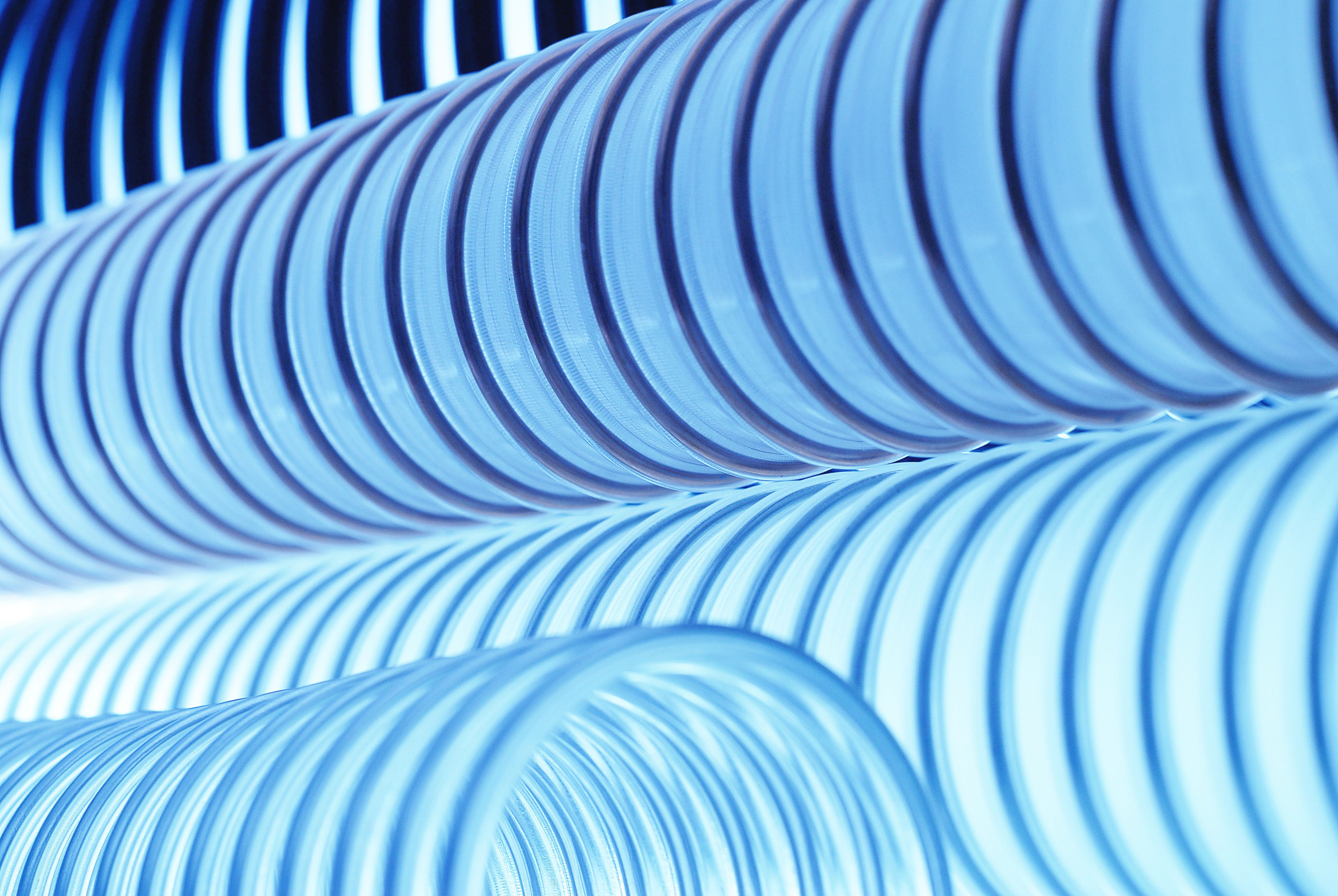 Masterflex: Close-up of various spiral hoses Close-up of various Masterflex spiral hoses